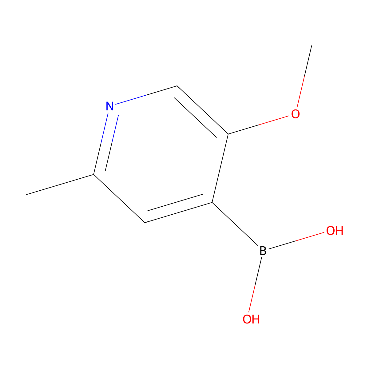(5-Methoxy-2-methylpyridin-4-YL)boronic acid molecular structure, CAS 1247667-11-3