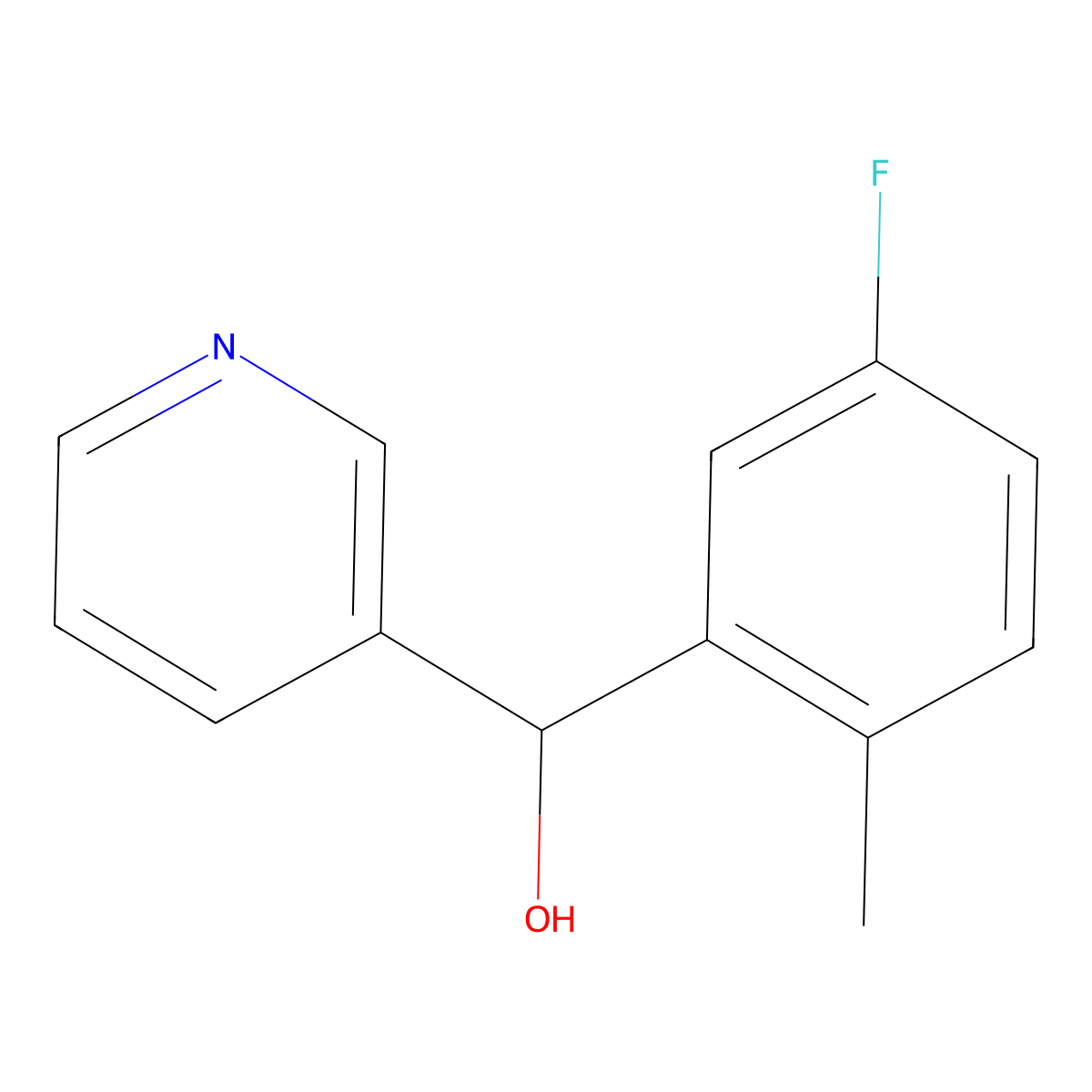 alpha-(5-Fluoro-2-methylphenyl)-3-pyridinemethanol molecular structure, CAS 1247667-43-1