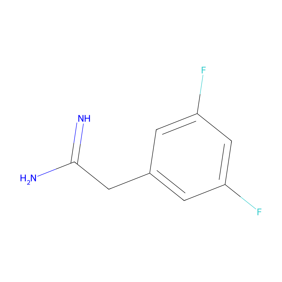2-(3,5-Difluorophenyl)acetamidine molecular structure, CAS 1247668-03-6