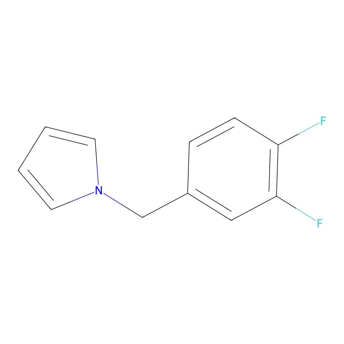 1-(3,4-Difluorobenzyl)-1H-pyrrole molecular structure, CAS 1247669-63-1