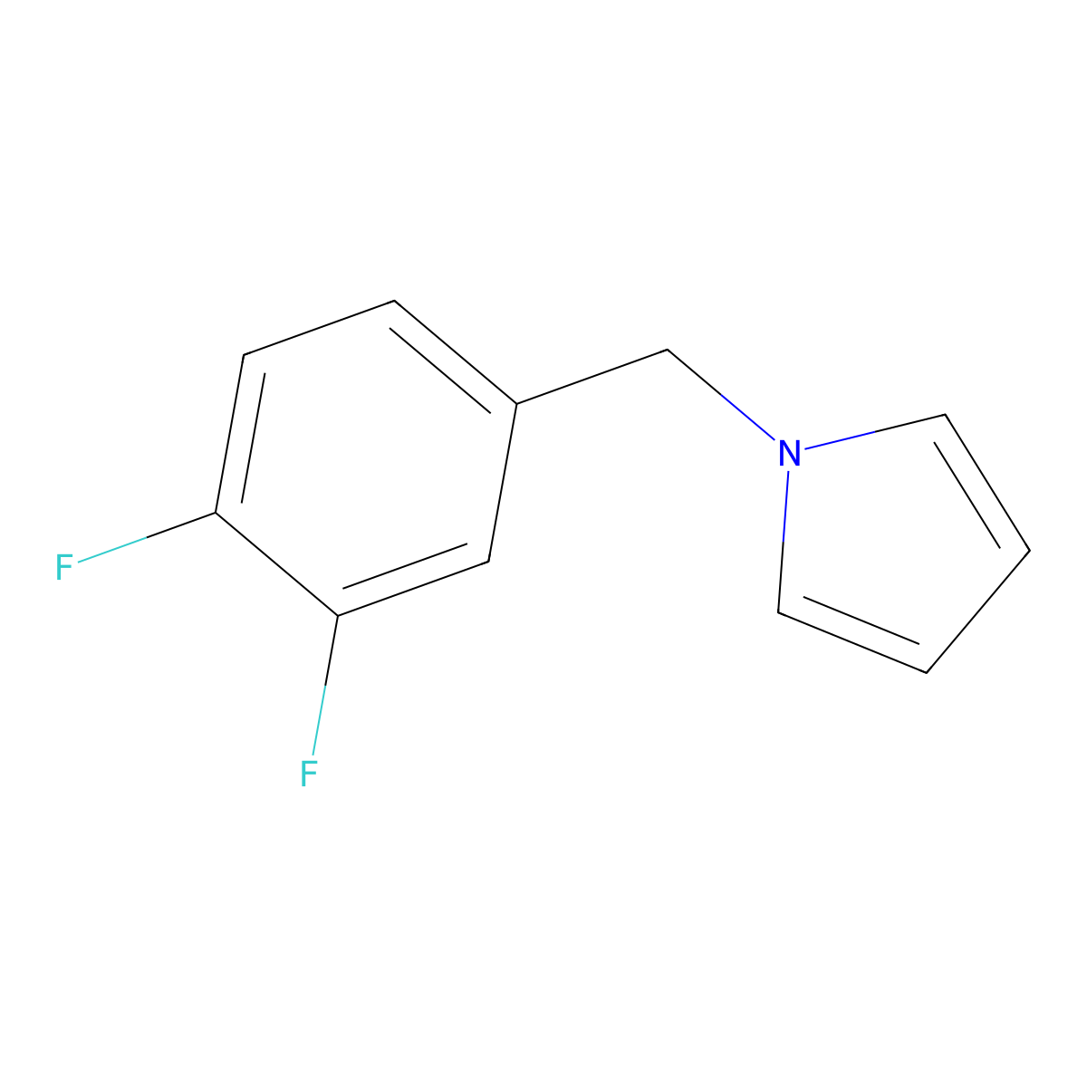 1-(3,4-Difluorobenzyl)-1H-pyrrole molecular structure, CAS 1247669-63-1