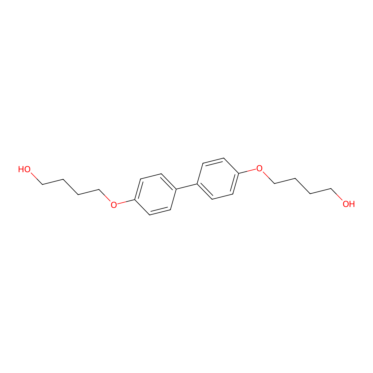 4,4'-[[1,1'-Biphenyl]-4,4'-diylbis(oxy)]di(butan-1-ol) molecular structure, CAS 124767-43-7
