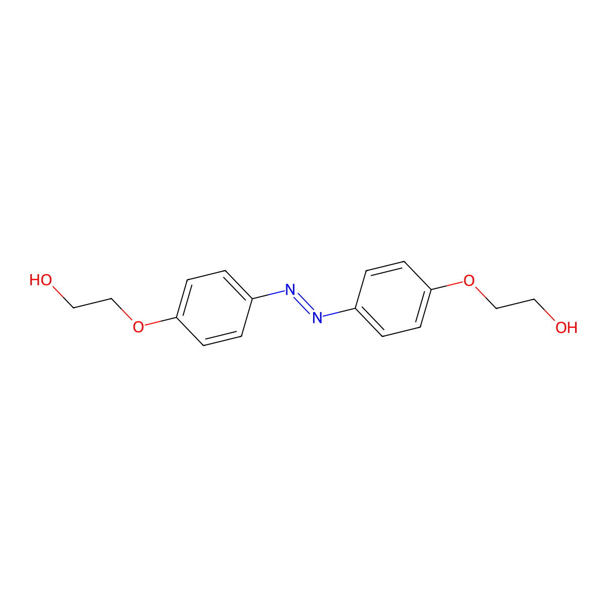 4,4'-Di(hydroxyethoxy)azobenzene molecular structure, CAS 124767-57-3