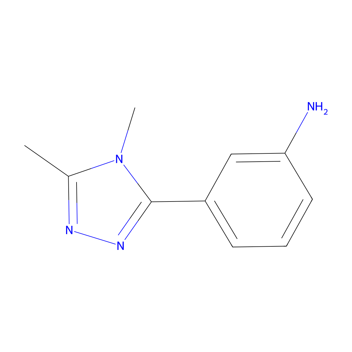 3-(dimethyl-4H-1,2,4-triazol-3-yl)aniline molecular structure, CAS 1247670-36-5