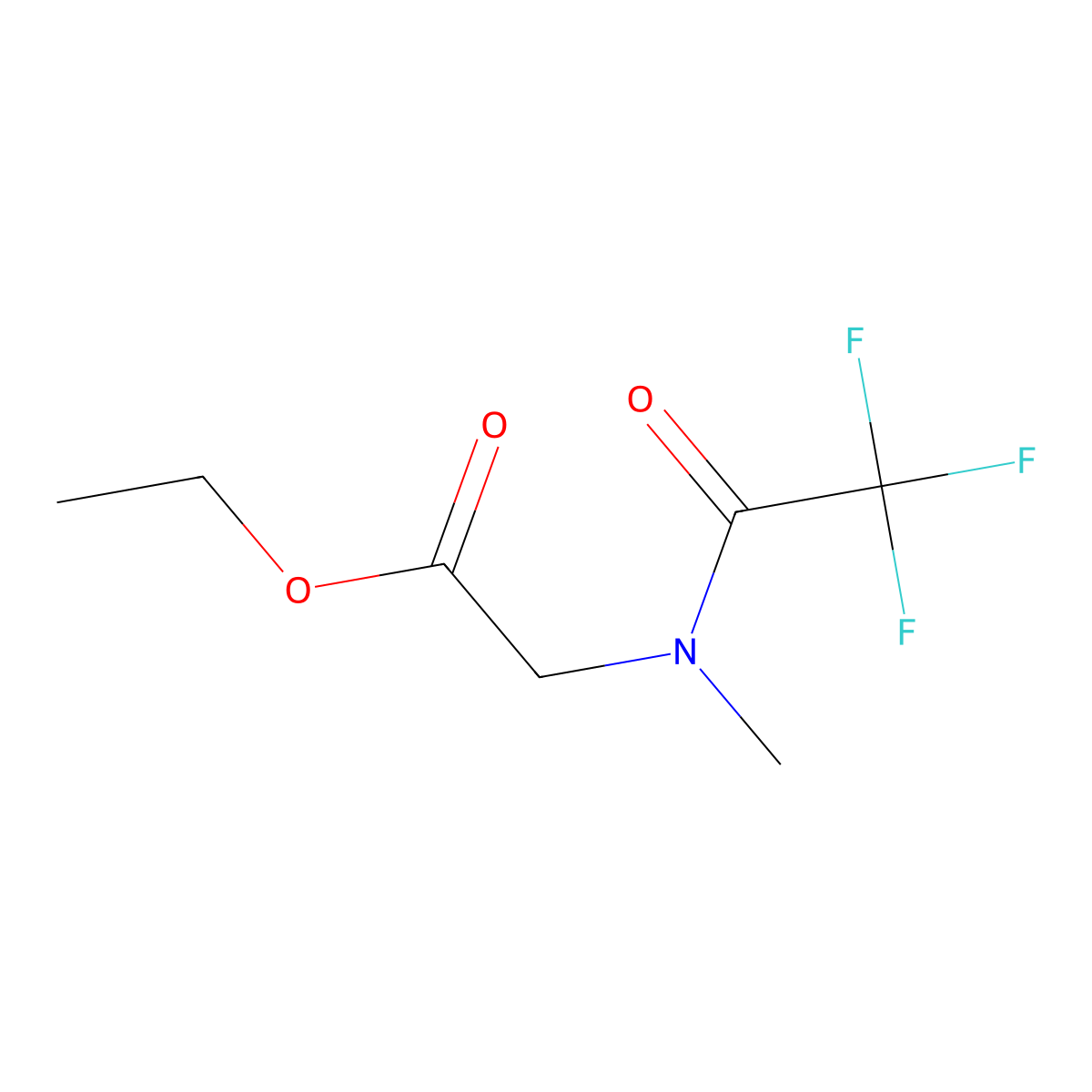 ethyl 2-(2,2,2-trifluoro-N-methylacetamido)acetate molecular structure, CAS 1247670-99-0