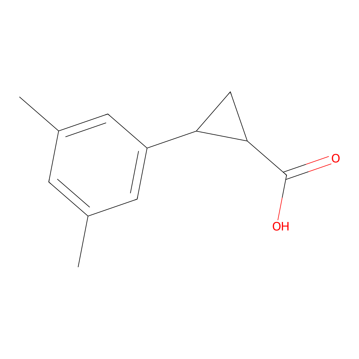 2-(3,5-Dimethylphenyl)cyclopropane-1-carboxylic acid molecular structure, CAS 1247674-41-4