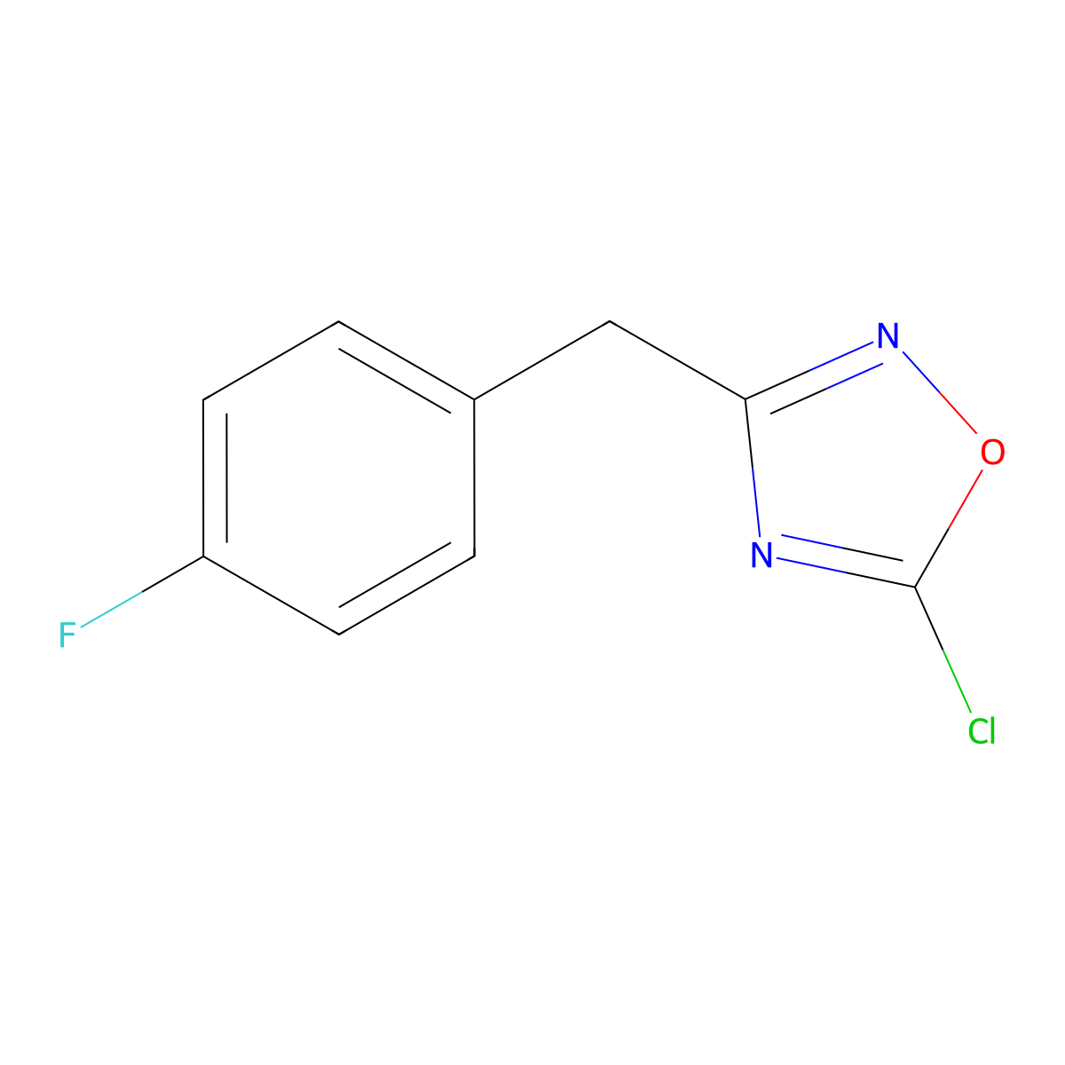 5-Chloro-3-[(4-fluorophenyl)methyl]-1,2,4-oxadiazole molecular structure, CAS 1247677-00-4