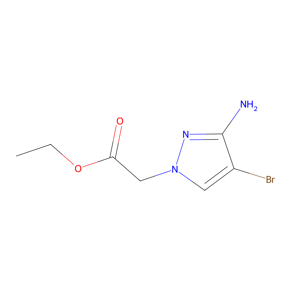 Ethyl 2-(3-amino-4-bromo-1h-pyrazol-1-yl)acetate molecular structure, CAS 1247677-61-7