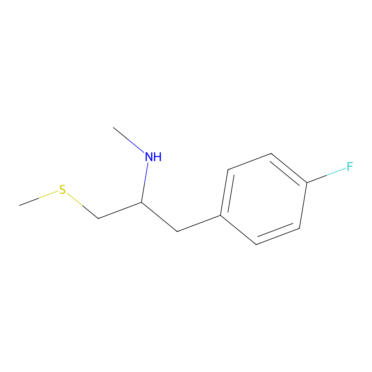 1-(4-Fluorophenyl)-N-methyl-3-(methylthio)propan-2-amine molecular structure, CAS 1247680-54-1