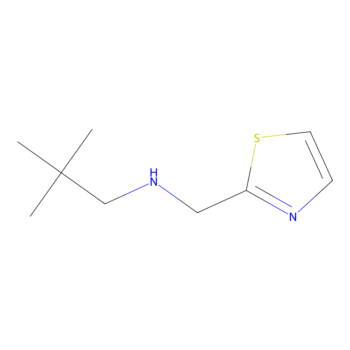 (2,2-Dimethylpropyl)[(1,3-thiazol-2-yl)methyl]amine molecular structure, CAS 1247681-06-6