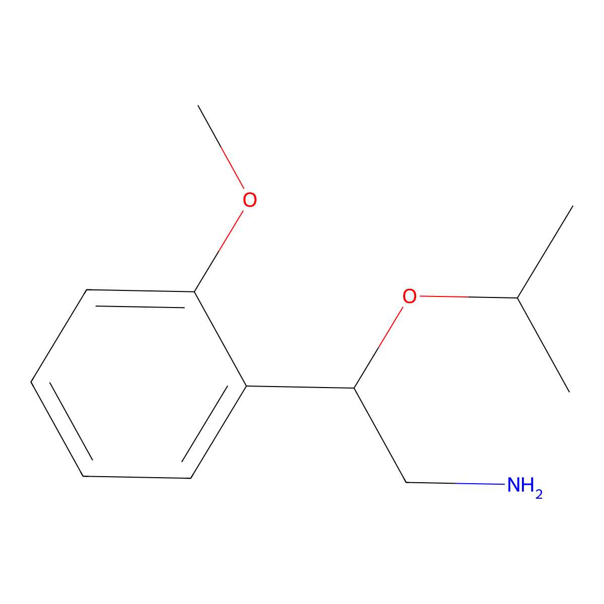 2-(2-Methoxyphenyl)-2-(propan-2-yloxy)ethan-1-amine molecular structure, CAS 1247681-65-7