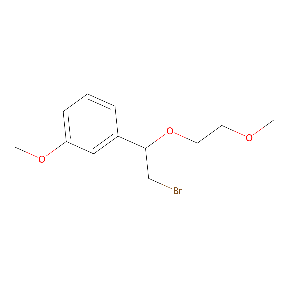 1-(2-Bromo-1-(2-methoxyethoxy)ethyl)-3-methoxybenzene molecular structure, CAS 1247681-72-6
