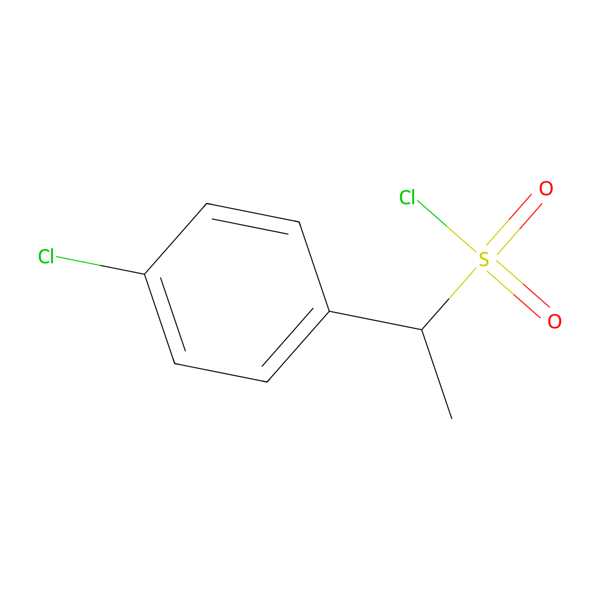 1-(4-Chlorophenyl)ethane-1-sulfonyl chloride molecular structure, CAS 1247683-98-2