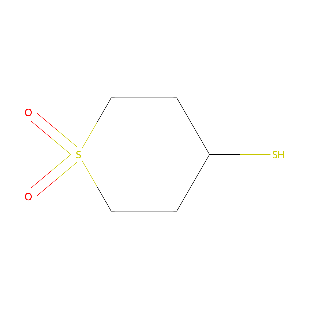 4-Sulfanyl-1lambda6-thiane-1,1-dione molecular structure, CAS 1247688-87-4