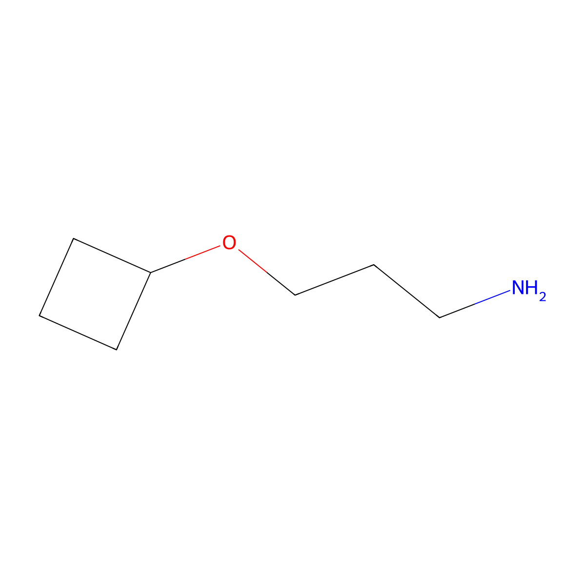 3-Cyclobutoxypropan-1-amine molecular structure, CAS 1247690-28-3