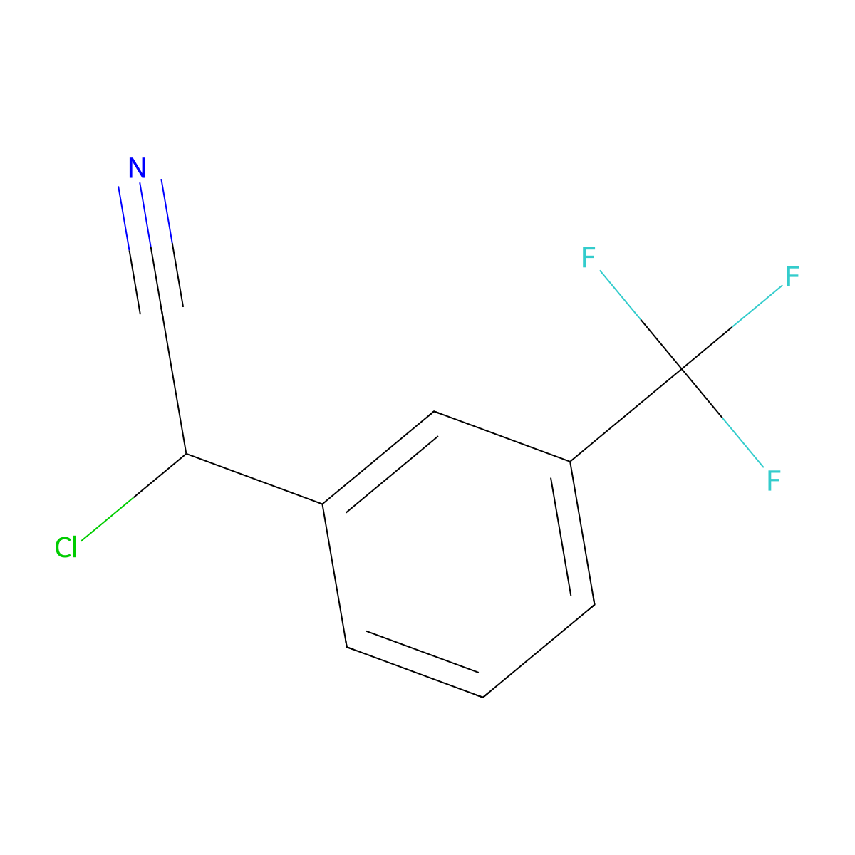 2-Chloro-2-[3-(trifluoromethyl)phenyl]acetonitrile molecular structure, CAS 1247690-29-4