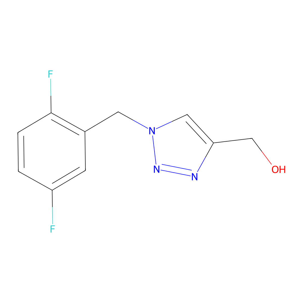 (1-(2,5-Difluorobenzyl)-1H-1,2,3-triazol-4-yl)methanol molecular structure, CAS 1247690-54-5