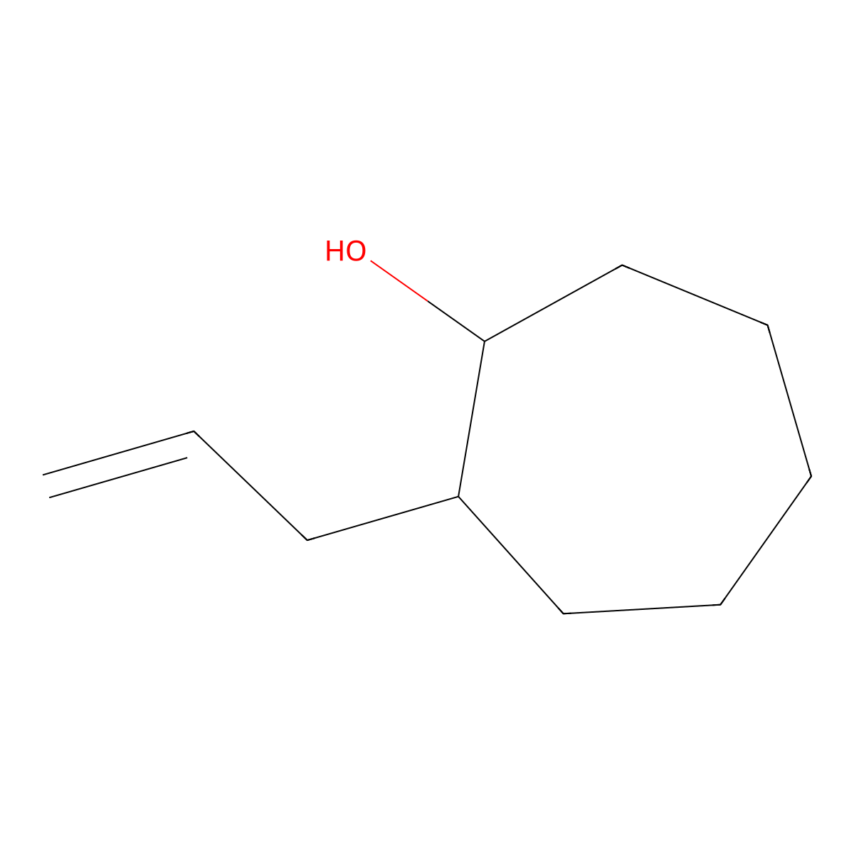 2-(Prop-2-en-1-yl)cycloheptan-1-ol molecular structure, CAS 1247694-62-7