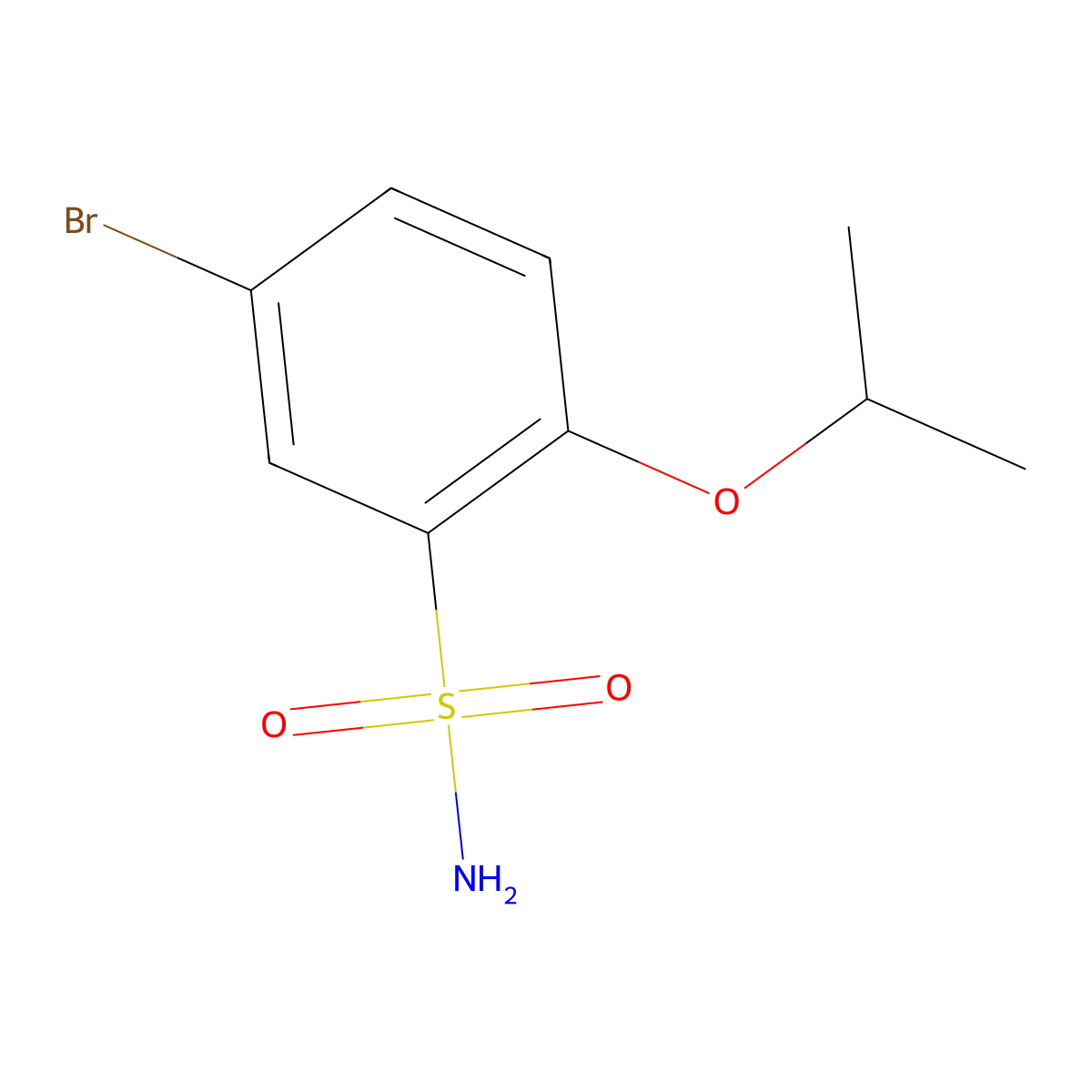 5-Bromo-2-(propan-2-yloxy)benzene-1-sulfonamide molecular structure, CAS 1247695-27-7