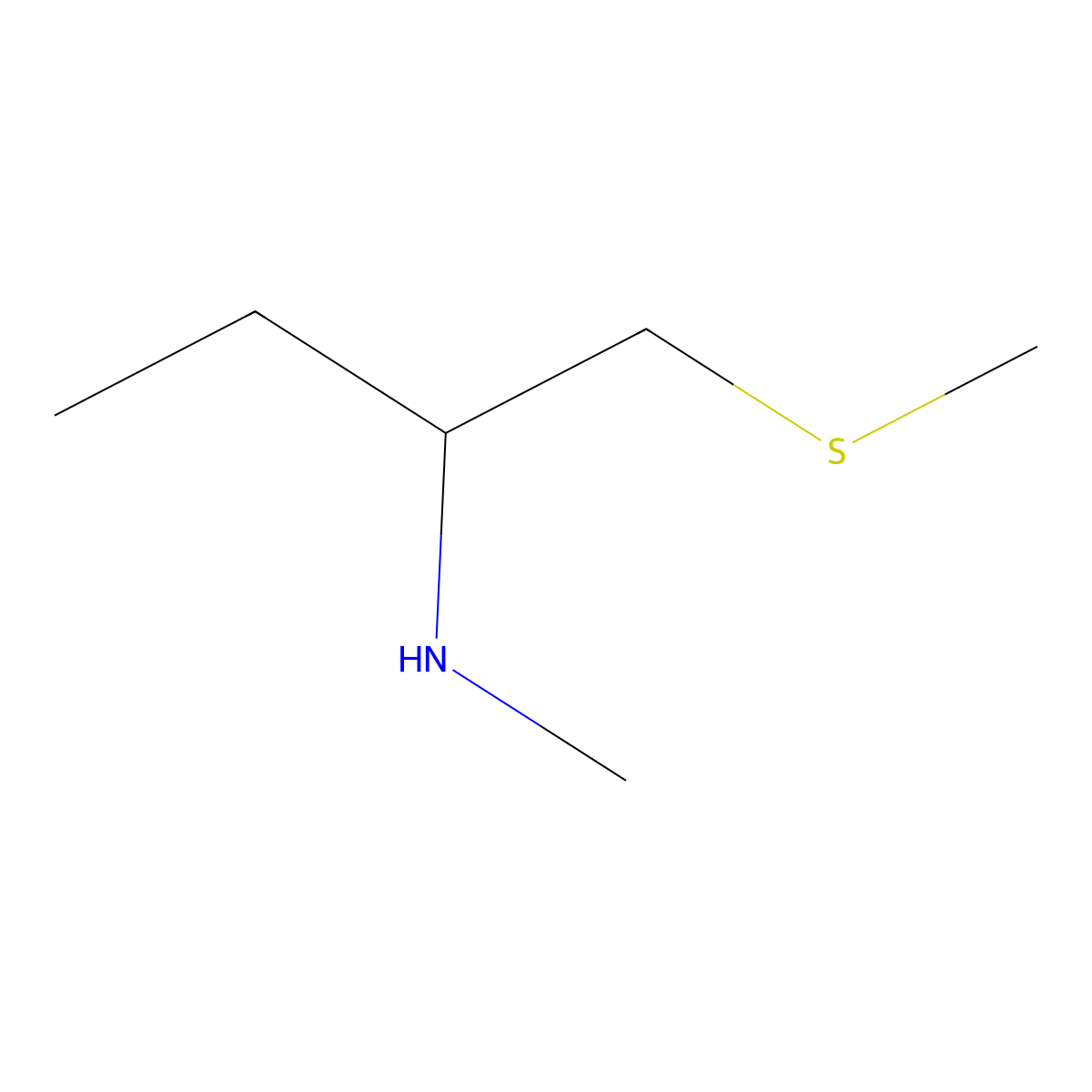 Methyl[1-(methylsulfanyl)butan-2-yl]amine molecular structure, CAS 1247695-60-8