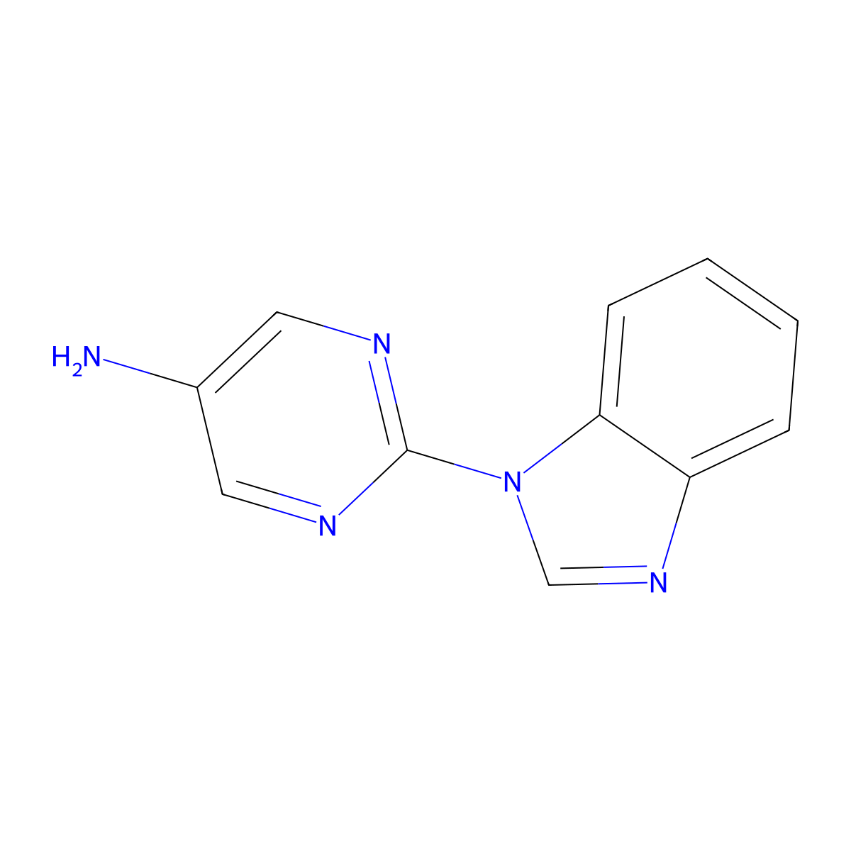 2-(1h-1,3-Benzodiazol-1-yl)pyrimidin-5-amine molecular structure, CAS 1247696-54-3