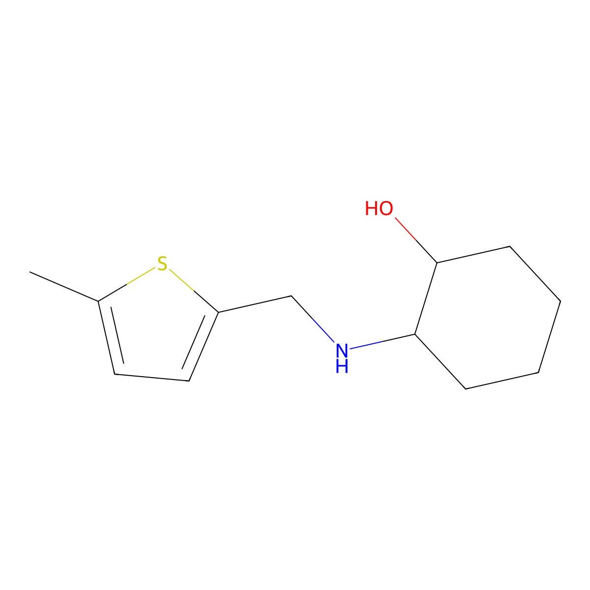 2-{[(5-Methylthiophen-2-yl)methyl]amino}cyclohexan-1-ol molecular structure, CAS 1247696-81-6
