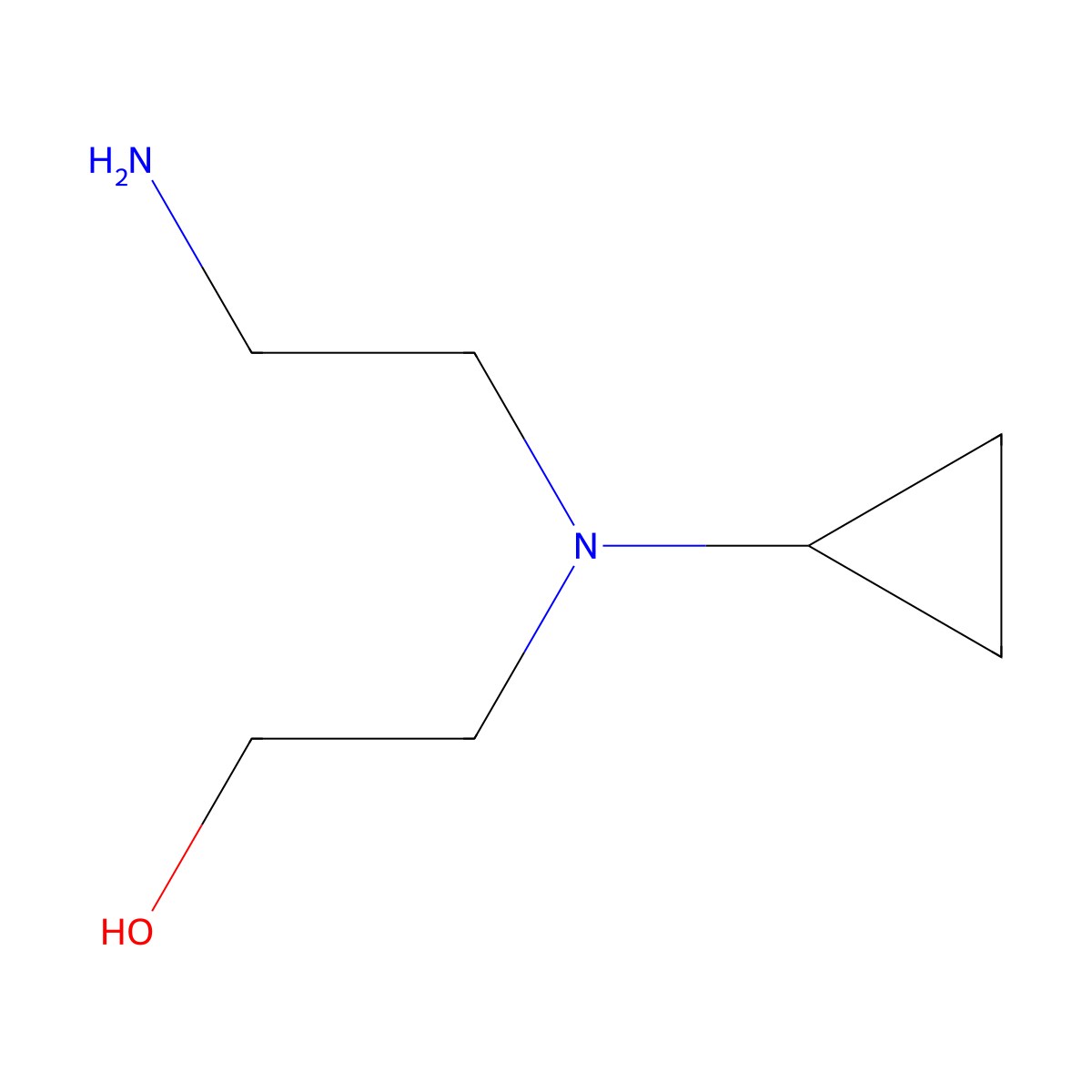 2-[(2-Aminoethyl)(cyclopropyl)amino]ethan-1-ol molecular structure, CAS 1247700-13-5