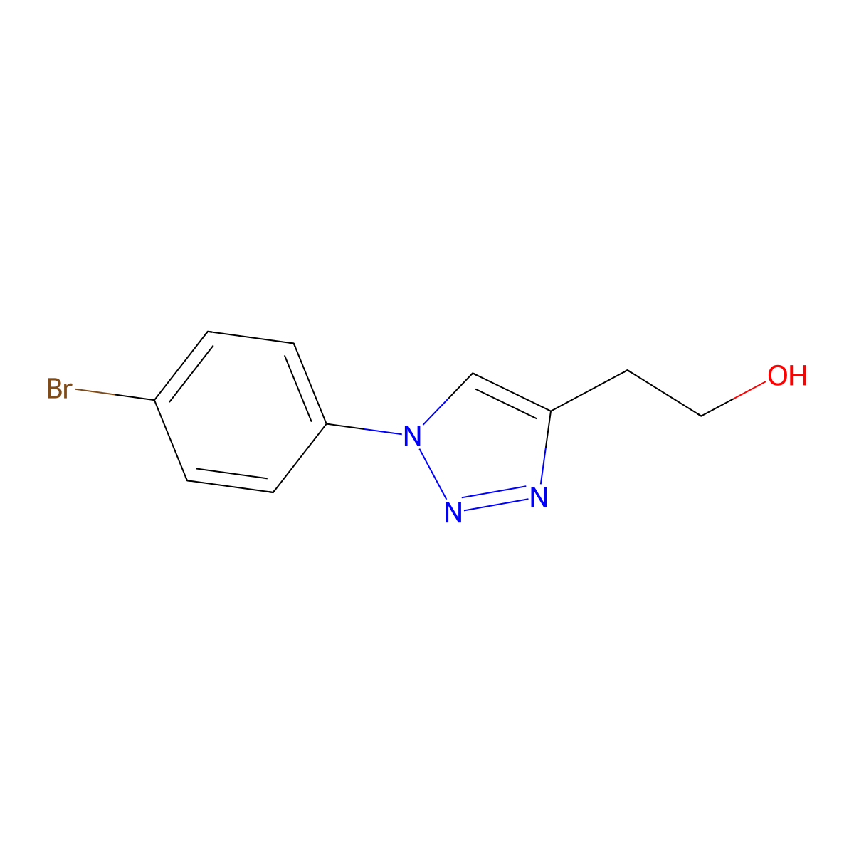 2-[1-(4-bromophenyl)-1H-1,2,3-triazol-4-yl]ethan-1-ol molecular structure, CAS 1247700-74-8