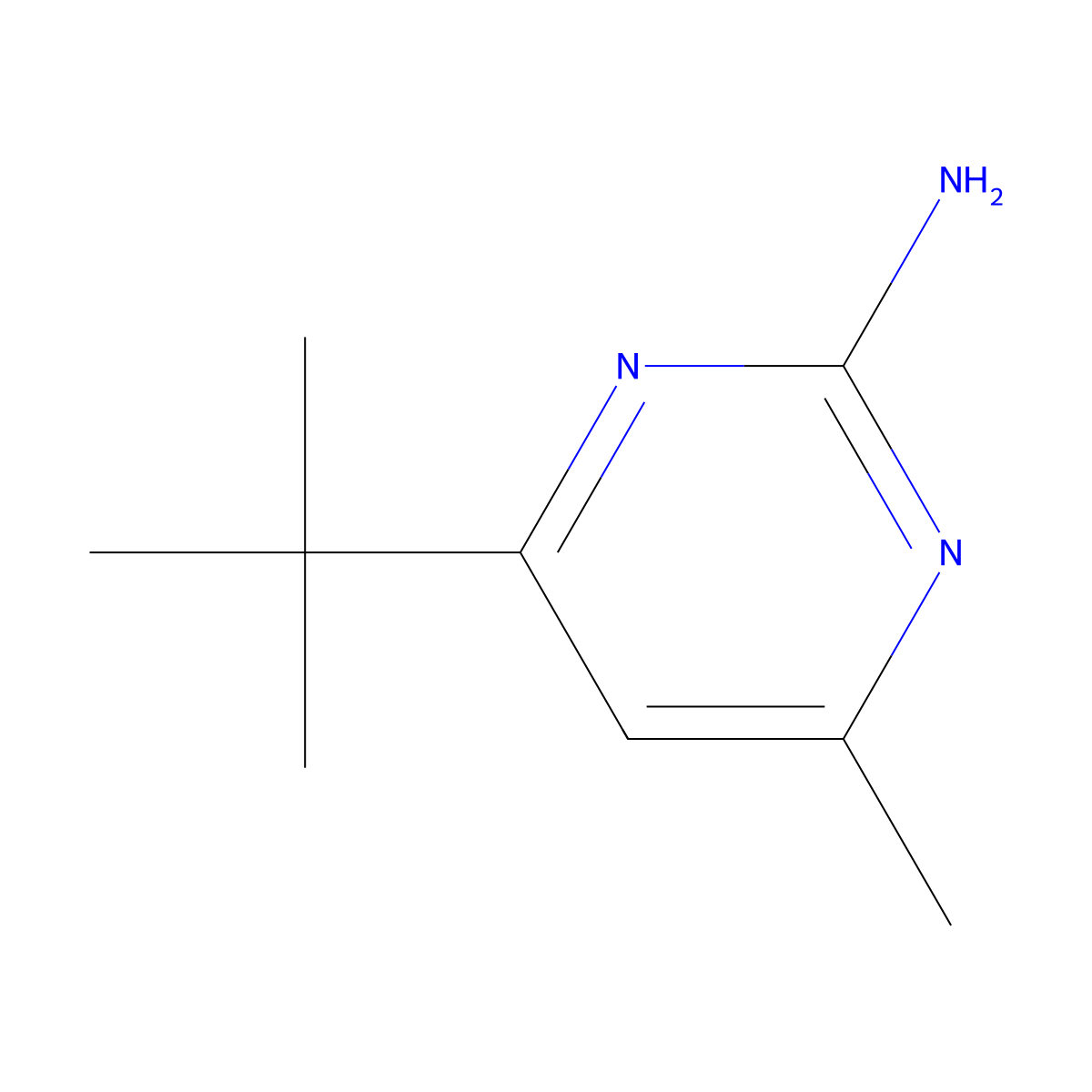 4-Tert-butyl-6-methylpyrimidin-2-amine molecular structure, CAS 1247703-09-8