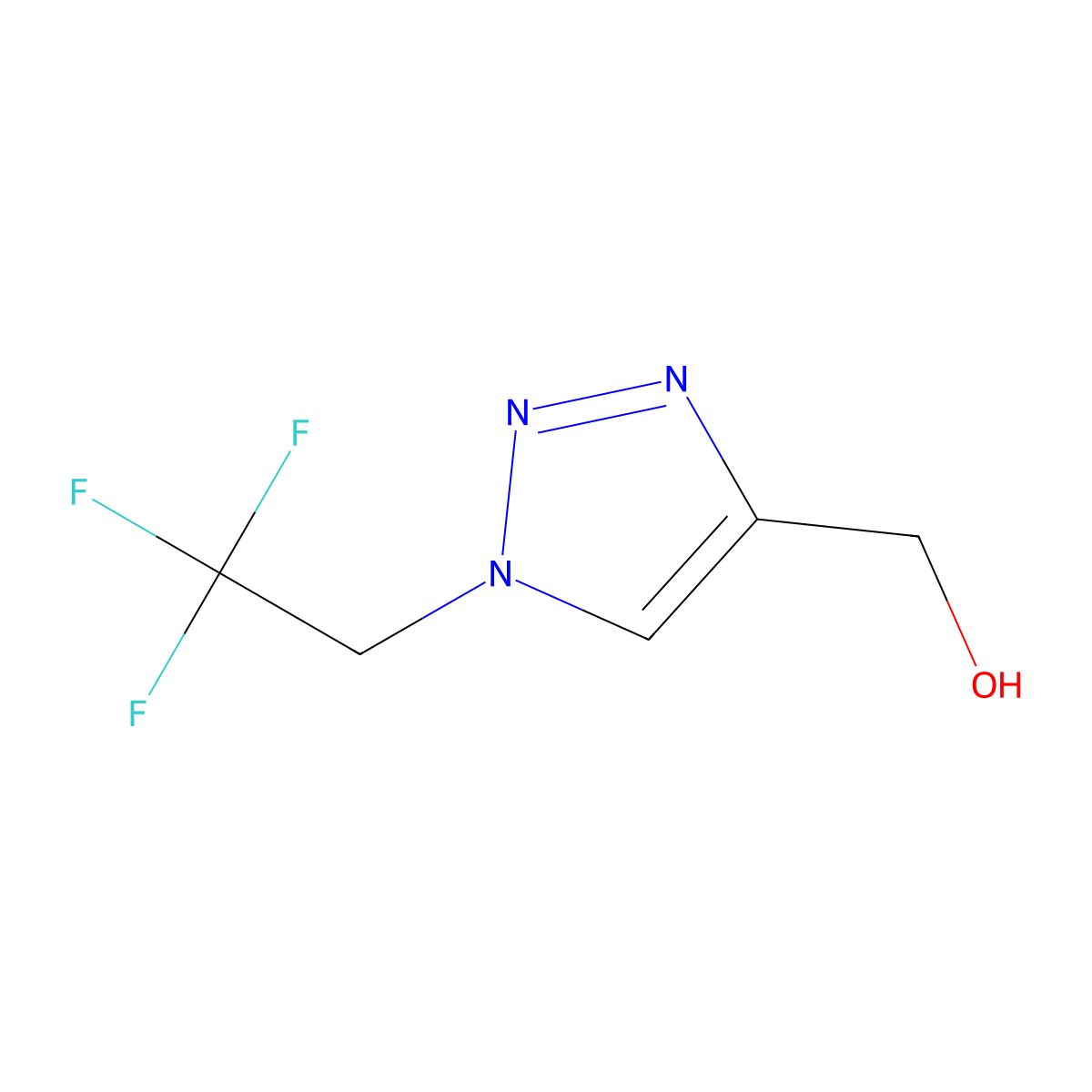 [1-(2,2,2-trifluoroethyl)-1H-1,2,3-triazol-4-yl]methanol molecular structure, CAS 1247704-49-9