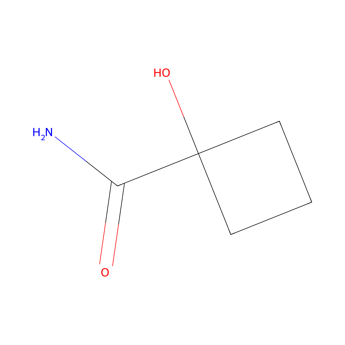 1-Hydroxycyclobutane-1-carboxamide molecular structure, CAS 1247705-07-2
