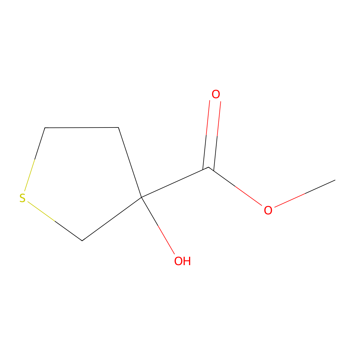 Methyl 3-hydroxythiolane-3-carboxylate molecular structure, CAS 1247710-52-6