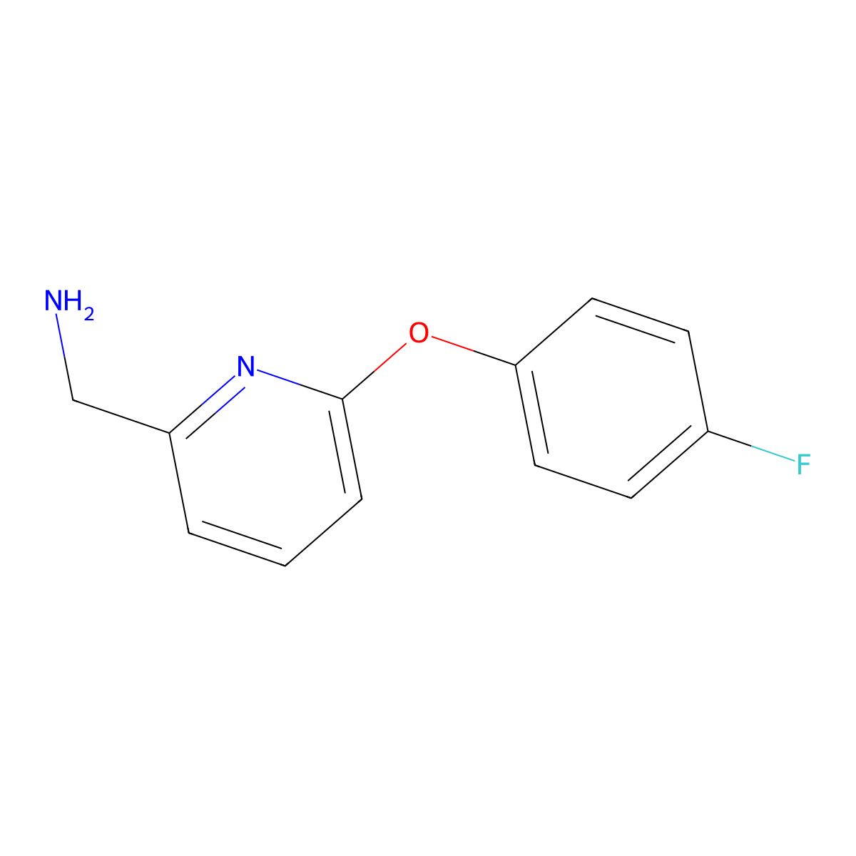 [6-(4-Fluorophenoxy)pyridin-2-yl]methanamine molecular structure, CAS 1247710-87-7