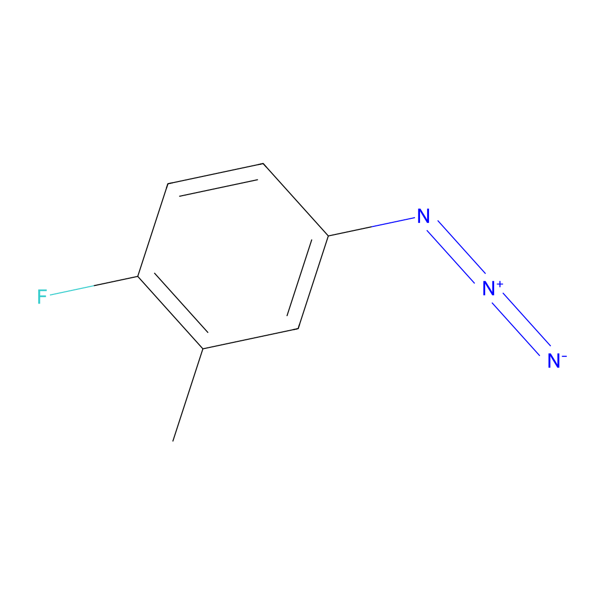 4-Azido-1-fluoro-2-methylbenzene molecular structure, CAS 1247712-00-0