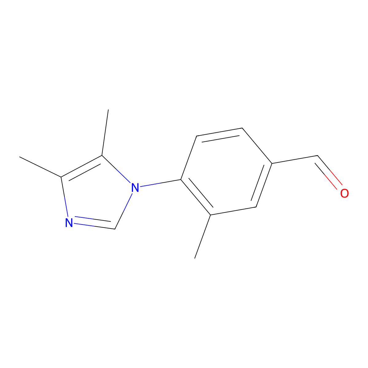 4-(4,5-Dimethyl-1h-imidazol-1-yl)-3-methylbenzaldehyde molecular structure, CAS 1247713-77-4