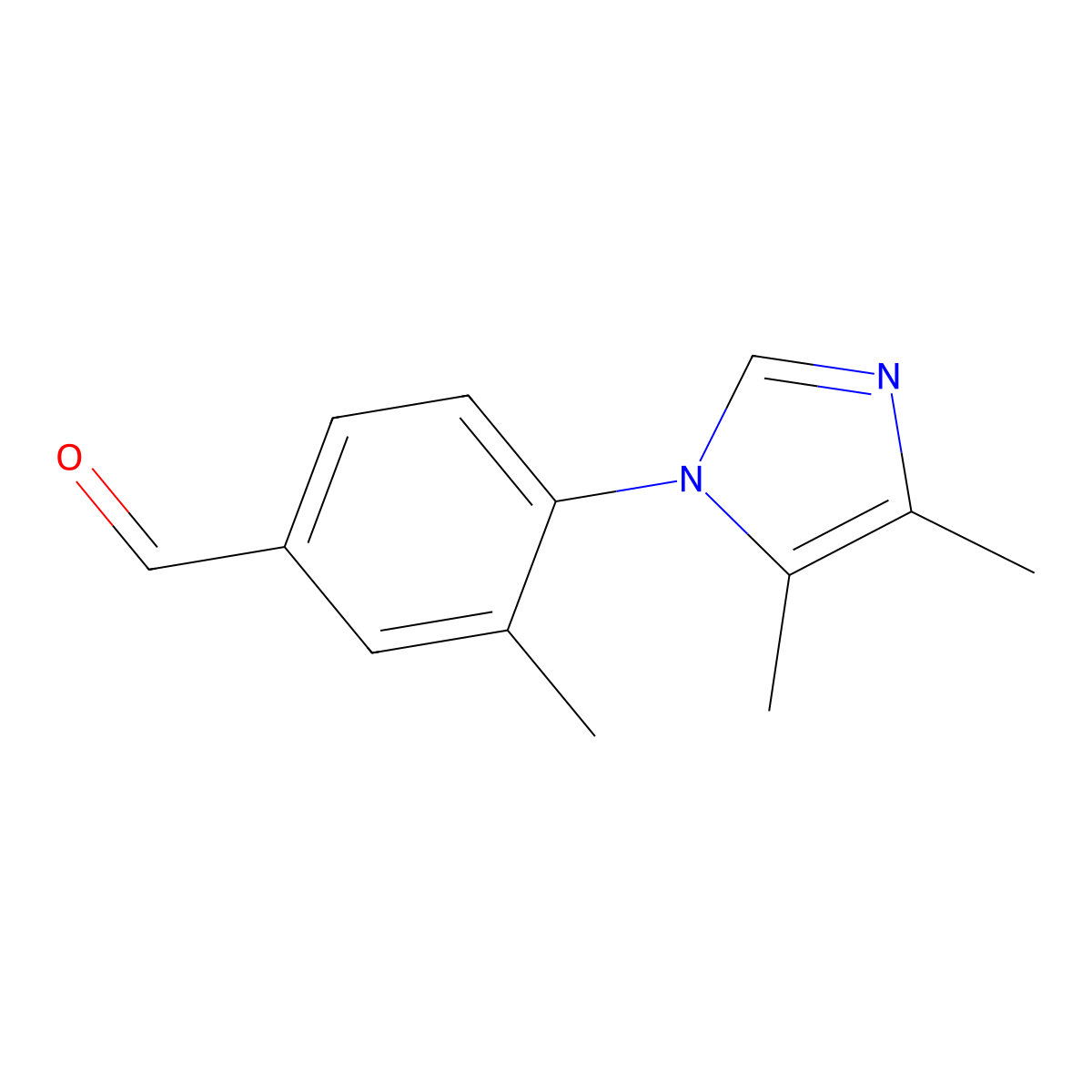 4-(4,5-Dimethyl-1h-imidazol-1-yl)-3-methylbenzaldehyde molecular structure, CAS 1247713-77-4