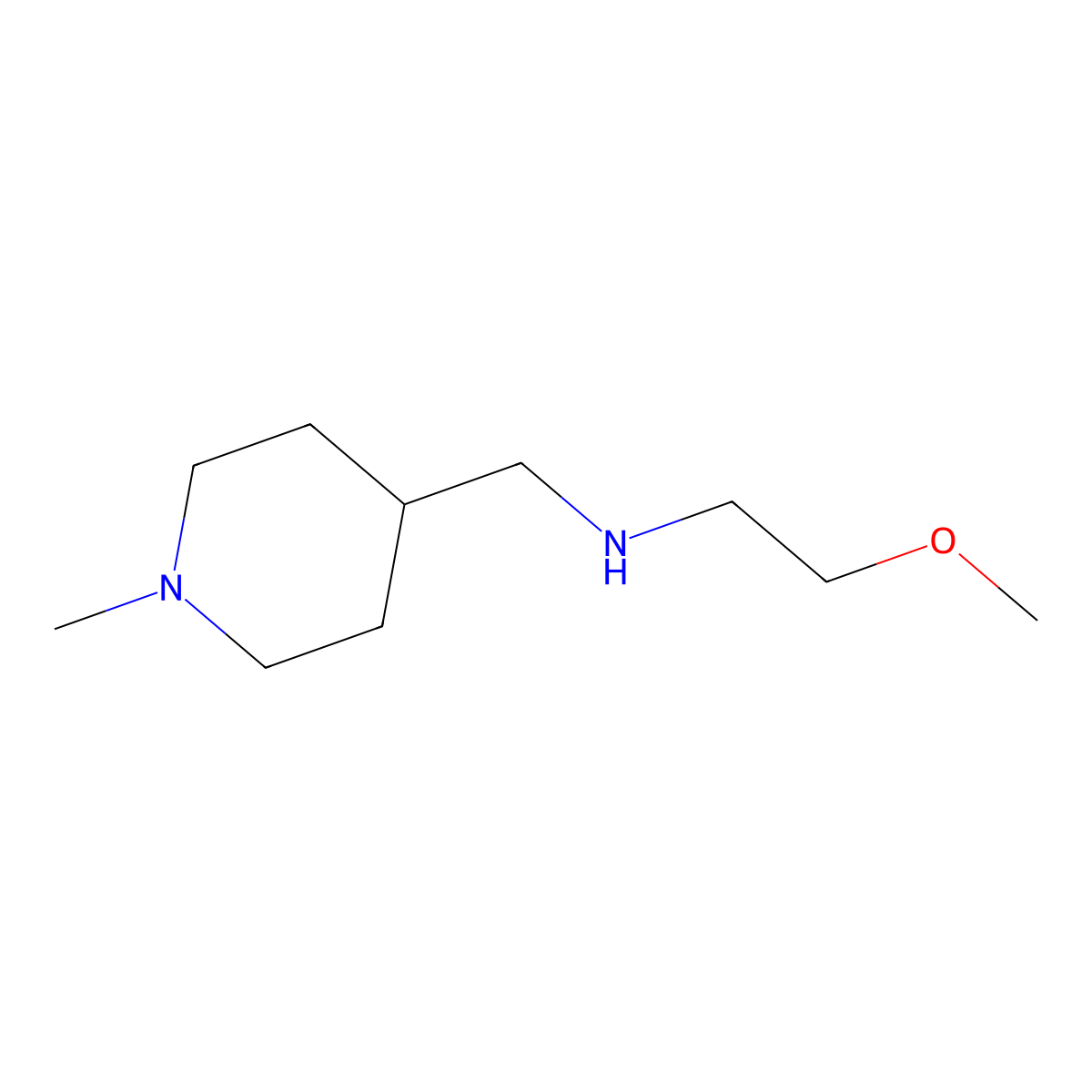 (2-Methoxyethyl)[(1-methylpiperidin-4-yl)methyl]amine molecular structure, CAS 1247714-51-7
