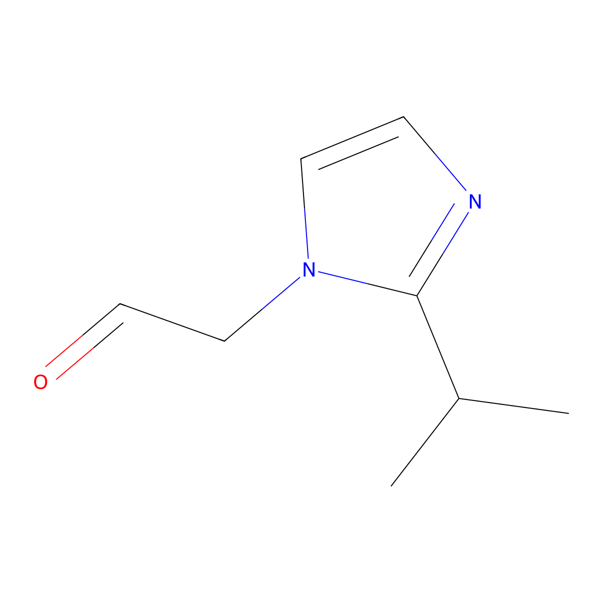 2-(2-Isopropyl-1H-imidazol-1-yl)acetaldehyde molecular structure, CAS 1247715-83-8