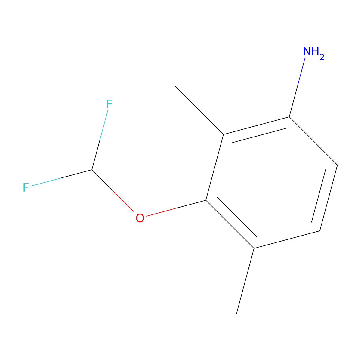 3-(Difluoromethoxy)-2,4-dimethylaniline molecular structure, CAS 1247718-33-7