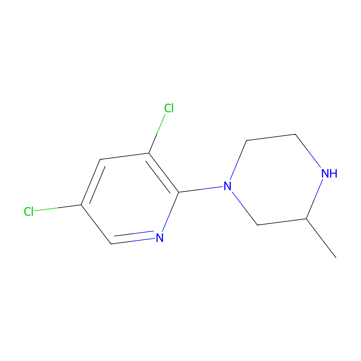 1-(3,5-Dichloropyridin-2-yl)-3-methylpiperazine molecular structure, CAS 1247719-75-0