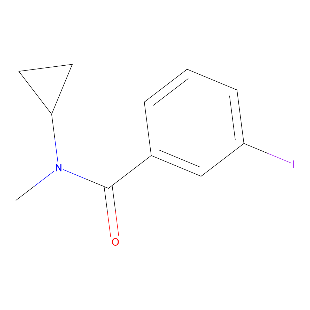 N-cyclopropyl-3-iodo-N-methylbenzamide molecular structure, CAS 1247720-63-3