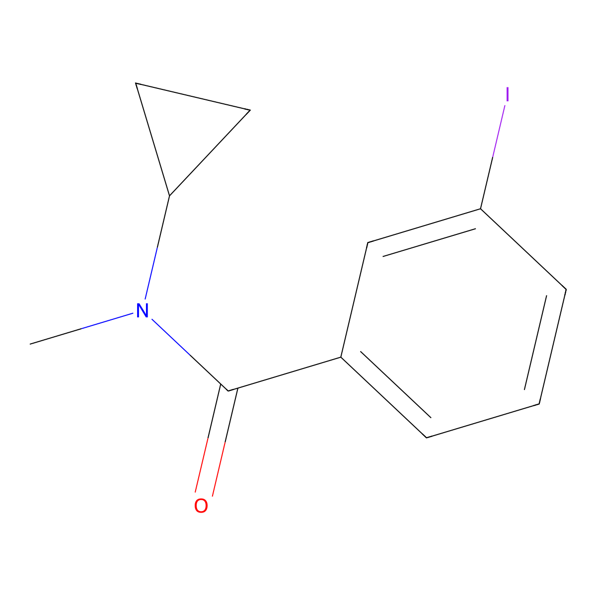 N-cyclopropyl-3-iodo-N-methylbenzamide molecular structure, CAS 1247720-63-3