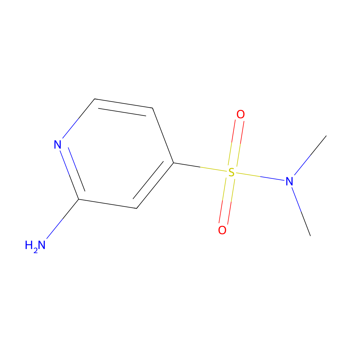 2-amino-N,N-dimethylpyridine-4-sulfonamide molecular structure, CAS 1247721-02-3
