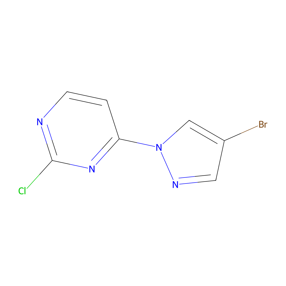1-(2-Chloro-4-pyrimidyl)-4-bromopyrazole molecular structure, CAS 1247726-83-5