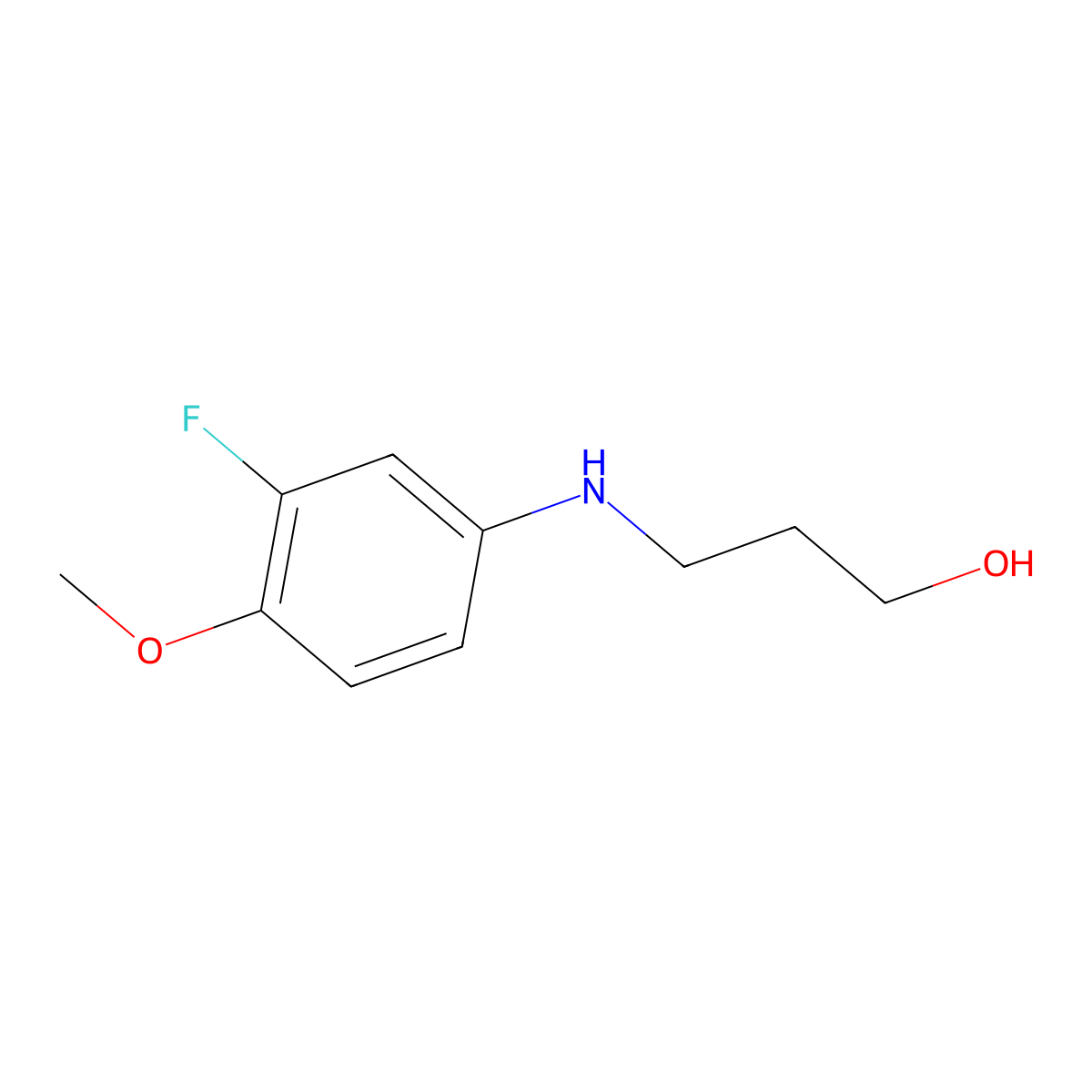 3-(3-Fluoro-4-methoxyanilino)propan-1-ol molecular structure, CAS 1247726-86-8