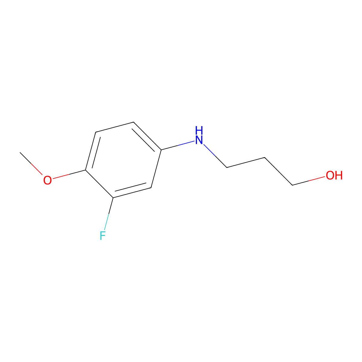 3-(3-Fluoro-4-methoxyanilino)propan-1-ol molecular structure, CAS 1247726-86-8