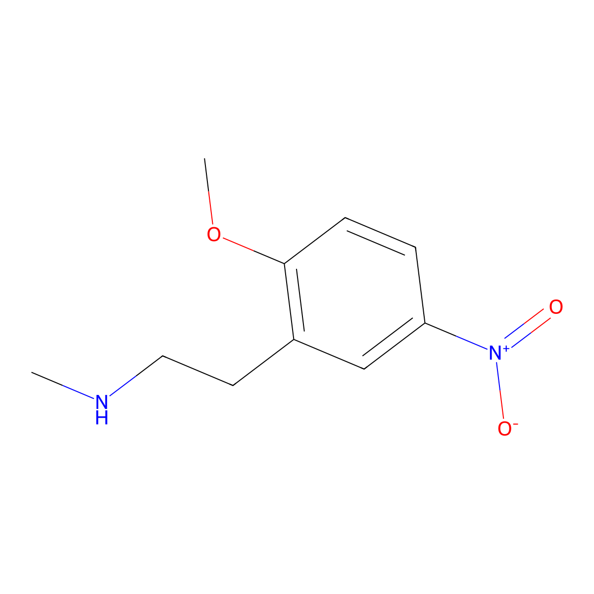 [2-(2-Methoxy-5-nitrophenyl)ethyl](methyl)amine molecular structure, CAS 1247728-40-0