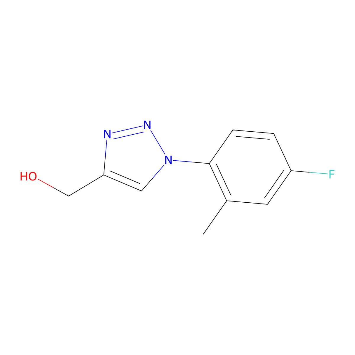 [1-(4-Fluoro-2-methylphenyl)-1H-1,2,3-triazol-4-yl]methanol molecular structure, CAS 1247731-80-1