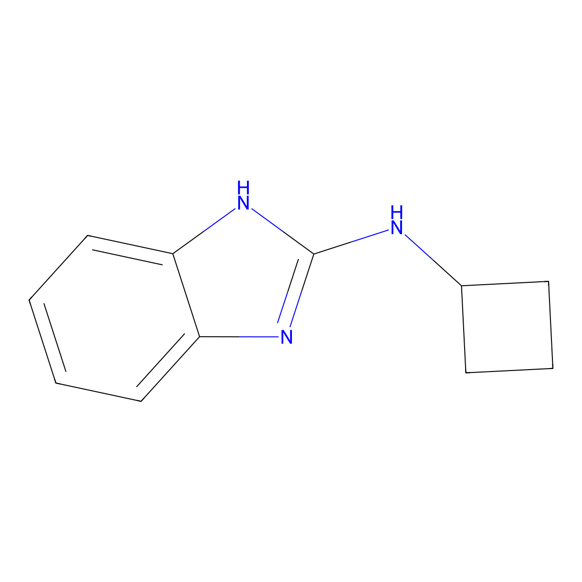 N-cyclobutyl-1H-1,3-benzodiazol-2-amine molecular structure, CAS 1247733-13-6