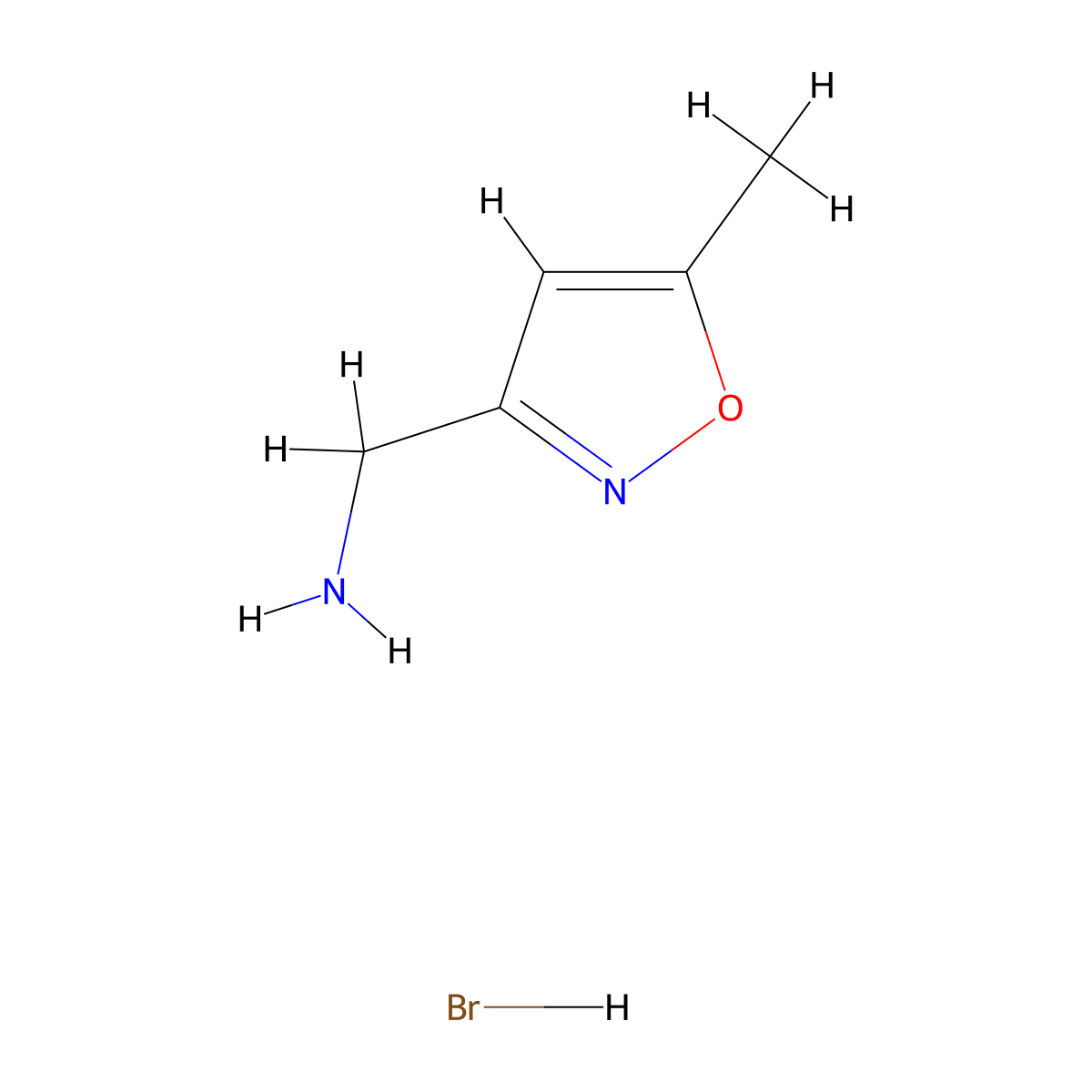1-(5-Methylisoxazol-3-yl)methanamine hydrobromide molecular structure, CAS 1247734-80-0